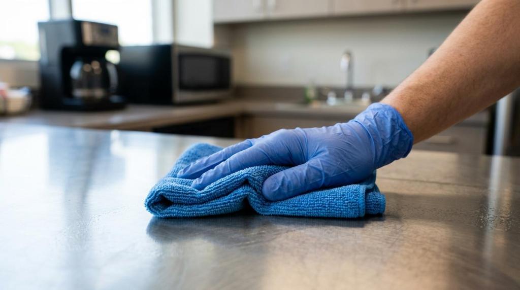 how to keep an office clean daily